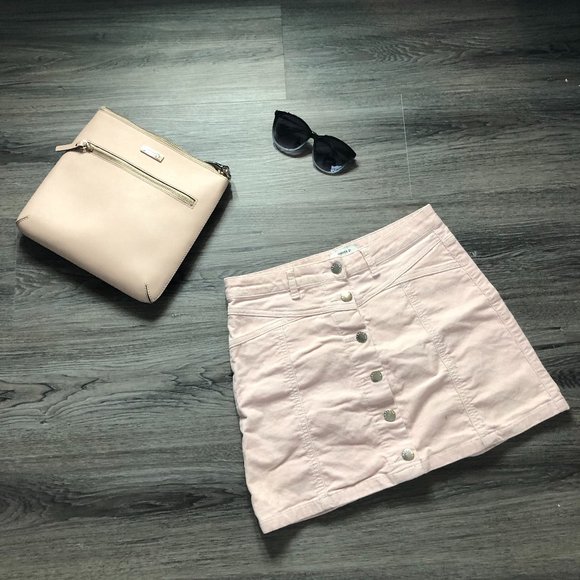 Pink Denim Skirt - Picture 1 of 3